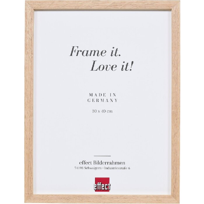 Фоторамка Effect из ольхи 20x20 см с дистанционной планкой и прозрачным стеклом