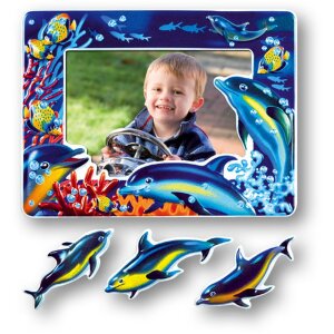ZEP наклейка на стену дельфины фоторамка 10x15 см