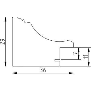 Зеркало Effect Profil 2420, 10x10 см, светло-серое, дерево