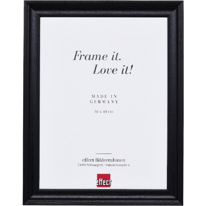 Фоторамка Effect из дерева, 30x30 см, черная, с антибликовым стеклом