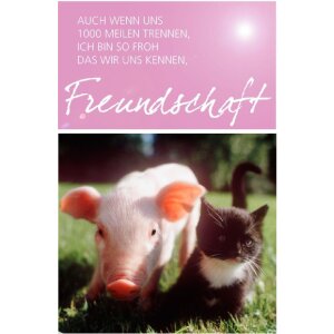Artebene Karte Freundschaft Ferkel geprägt in Farbe...
