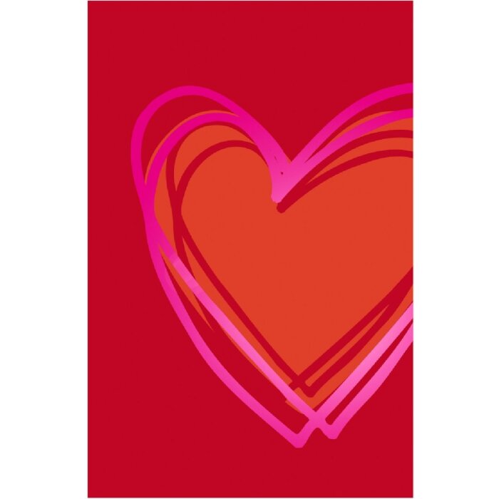 Artebene Karte Präge Herz rot