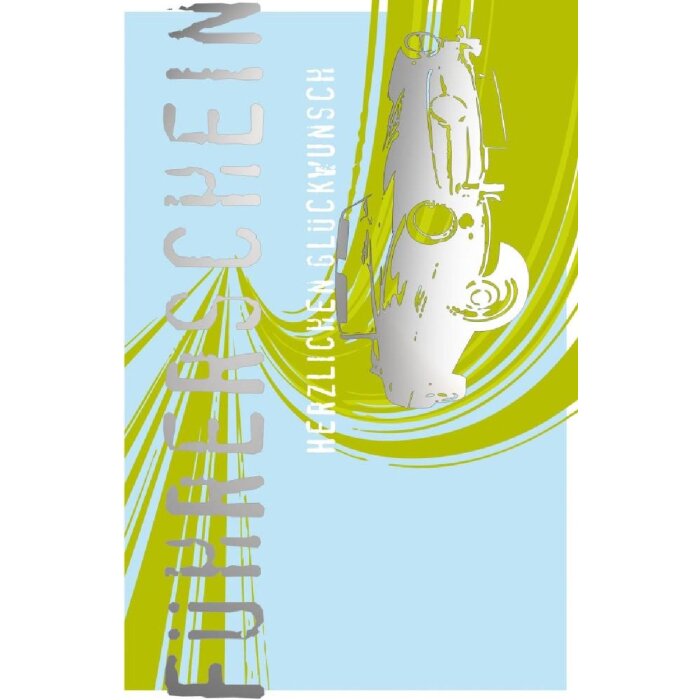 Artebene Karte Präge-Führerschein-Auto in Schwarz Größe 10x15cm