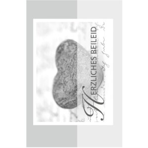 Artebene Karte Präge-Trauer-Herz-Beileid