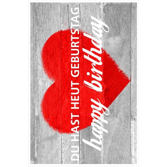 Artebene Karte Folie Birthday Geburtstag Herz