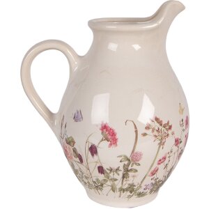 Clayre & Eef 6CE2235M Dekoration Kanne Beige Rosa 21x16x25 cm