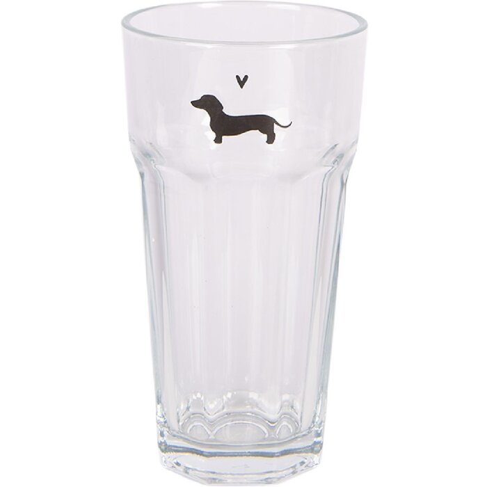 Clayre & Eef PWSGL0009 Trinkglas transparent 8 cm Ø 15 cm 320 ml