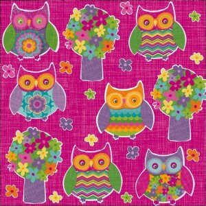 ARTEBENE Бумажные салфетки owl-small-pink