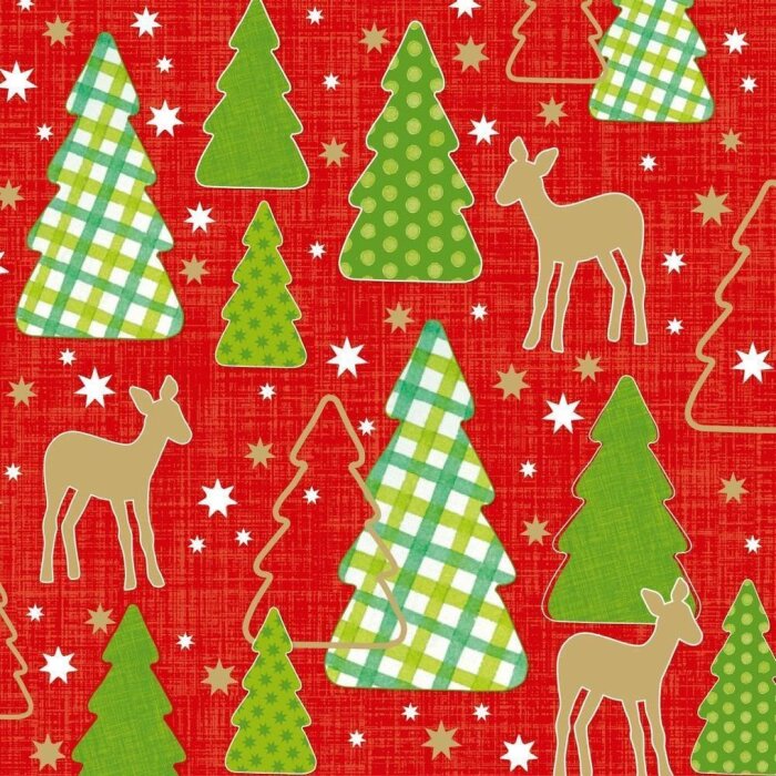 Бумажные салфетки Bambi красного цвета