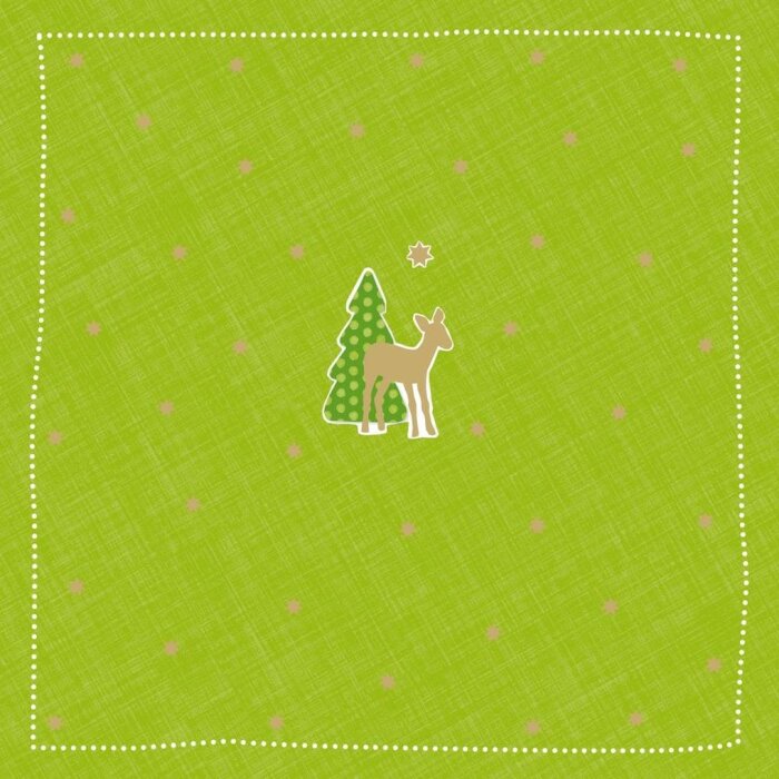 Бумажные салфетки Бэмби-мало-зеленые