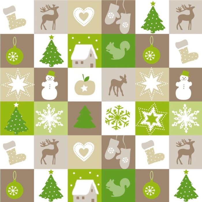 Бумажные салфетки мини пэчворк тауп