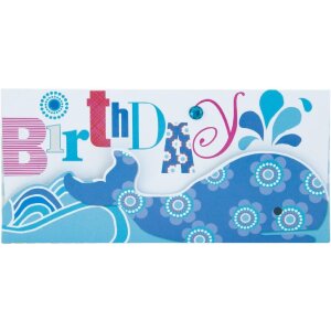 Artebene Geldumschlag Happy Birthday Wal 23x11cm...