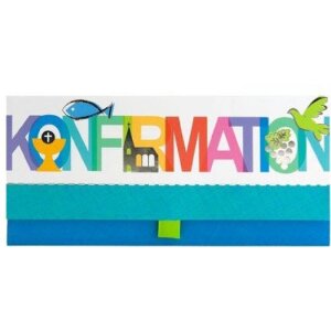 Artebene Geldumschlag Konfirmation edles Motiv 23x11 cm