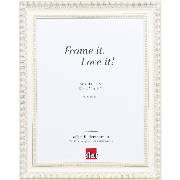 Фоторамка Effect из дерева профиль 56 белая с музейным стеклом