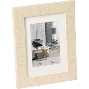 HOME Деревянная рамка кремово-белая 15x20 см с пассатижами 10x15 см