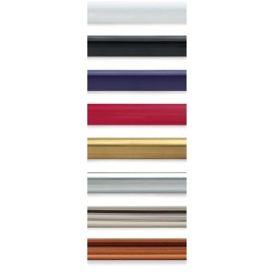 Walther Kunststoffrahmen Galeria 40x60 cm schwarz Halbrundprofil mit Klarglas