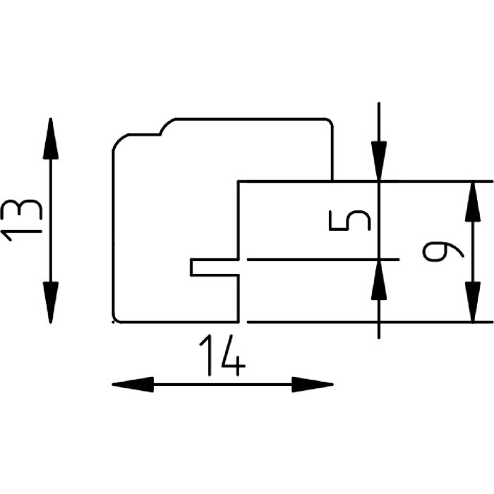 Фоторамка Effect из дерева профиль 29 серебро 25x60 см с акрилом