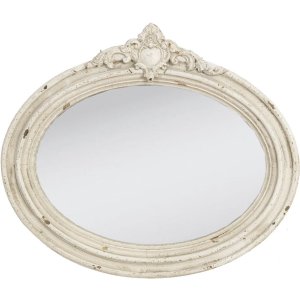 Зеркало 61x5x53 см овальное античное белое