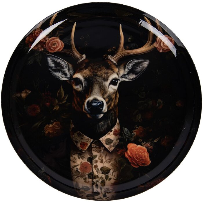 Декоративная шаль Clayre & Eef Ø 28x3 см, черно-коричневая, из стали