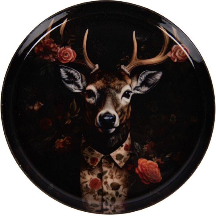 Clayre & Eef 66419 Untersetzer Schwarz-Braun Ø 11 cm