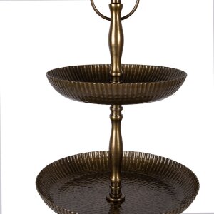 Стеллаж Clayre & Eef 6AL0077 диаметром 37x79 см с золотистым покрытием