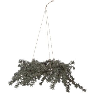 Clayre & Eef 50839 Weihnachtskranz mit LED Ø 60x8 cm 3xAA Batterien