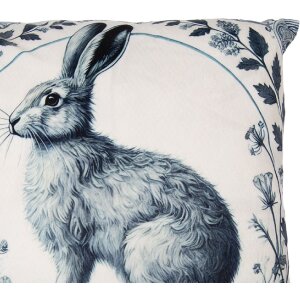 Clayre & Eef KT021.439 Kissenhülle 45x45 cm Beige mit grünen Akzenten