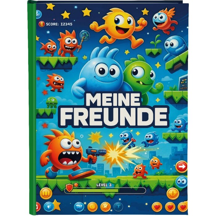 Френд-букинг Level Up! от Goldbuch — альбом для друзей формата A5, 88 страниц, водонепроницаемый принт