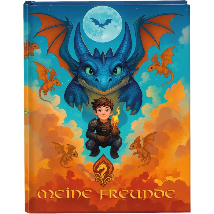 Дружеская книга Goldbuch «Дракон» 15x21 см, DIN A5, 88 иллюстрированных страниц
