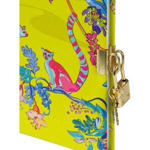 Дневник Goldbuch Wild Life Lemurs 16,5x16,5 см, золотой или серебряный замок