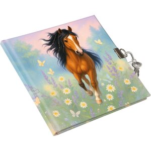 Дневник Goldbuch Wiesenglück 16,5 x 16,5 см, белый с защитным замком