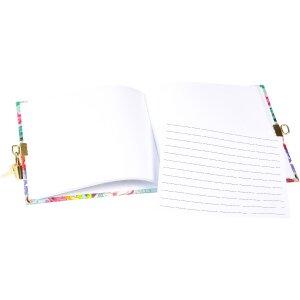 Цветной дневник Goldbuch Velvet Bloom 16x16 см, золотой или серебряный замок