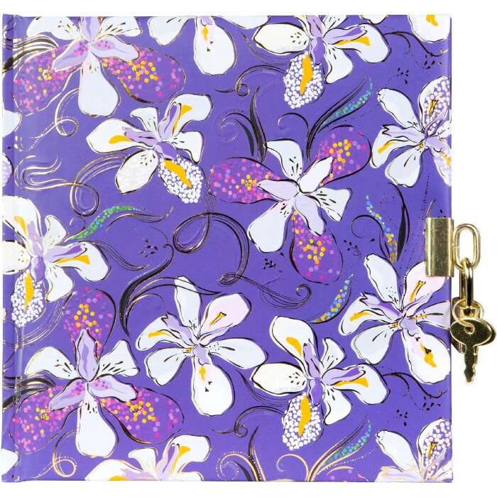 Тетрадь Goldbuch Orchid Mood purple, 16x16 см, золотая гравировка