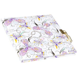 Дневник Goldbuch Orchid Mood White 16x16 см с золотым тиснением и замком