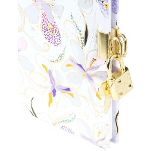 Дневник Goldbuch Orchid Mood White 16x16 см с золотым тиснением и замком