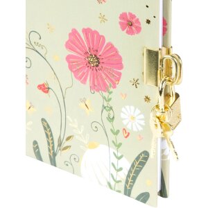 Дневник Goldbuch Secret Garden Time To Bloom, 16,5 х 16,5 см, золотой