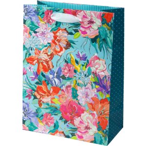 Подарочная сумка Goldbuch Velvet Bloom 30x21 см, золотое тиснение