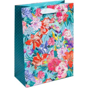 Подарочная сумка Goldbuch Velvet Bloom 30x21 см, золотое тиснение
