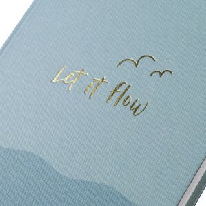 Записная книга Goldbuch «let if flow» 15x22 см, 200 листов, золотая гравировка