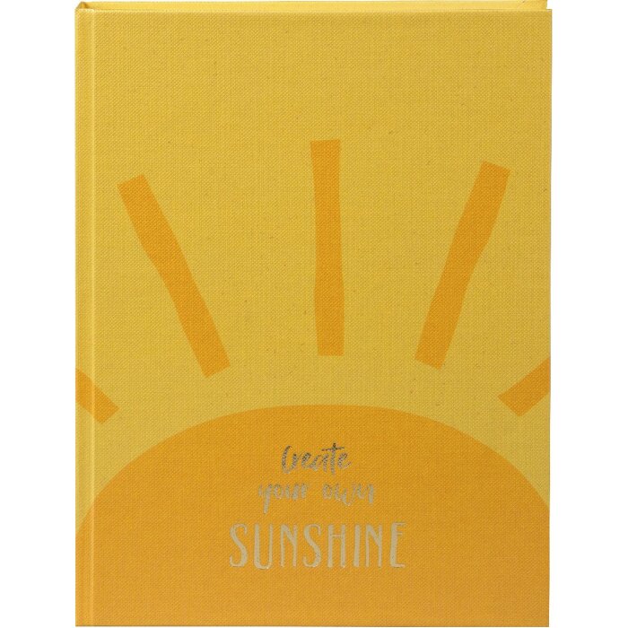 Записная книжка Goldbuch create sunshine 15x22 см с золотой гравировкой и закладкой