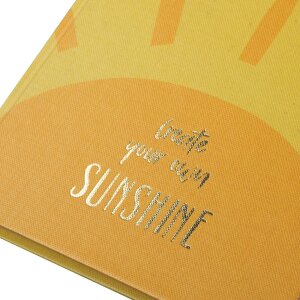 Записная книжка Goldbuch create sunshine 15x22 см с золотой гравировкой и закладкой