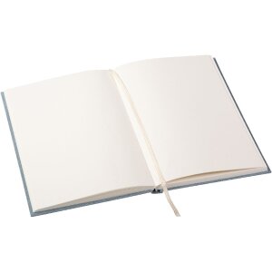 Золотой блокнот Goldbuch 15x22 см, лён, бело-золотая тисненая обложка с закладкой