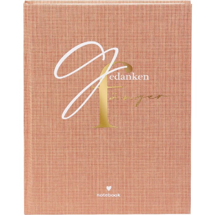 Записная книжка Goldbuch «Геданкенфänger» 15x22 см, 200 листов, льняной переплет, белый и золотой цвет