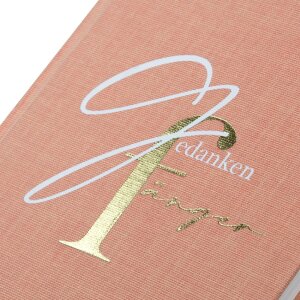 Записная книжка Goldbuch «Геданкенфänger» 15x22 см, 200 листов, льняной переплет, белый и золотой цвет