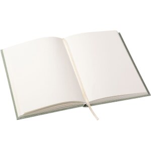 Записная книга Goldbuch Manuscript 15x22 см, белая с золотой гравировкой, тканевая обложка, 200 листов