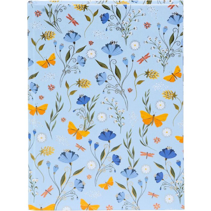 Записная книжка Goldbuch Secret Garden Blue с золотым тиснением и сшивкой нитками