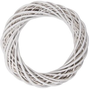 Clayre & Eef Deko Kranz Rattan Weiß Ø...