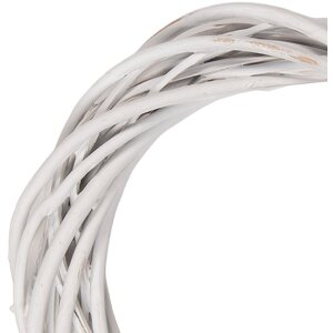 Clayre & Eef Deko Kranz Rattan Weiß Ø...