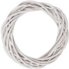 Clayre & Eef Deko Kranz Rattan Weiß Ø 20x4 cm natur für Tisch Wand Fenster Deko