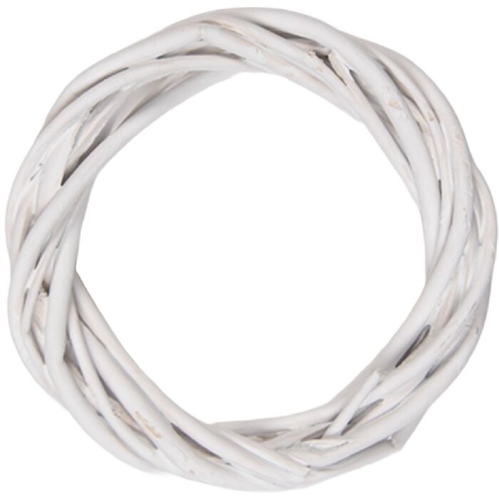 Декоративная ветвь Clayre & Eef, ротанг, белый, Ø 10x2 см